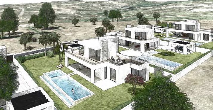 Modern villas with sea and golf views 