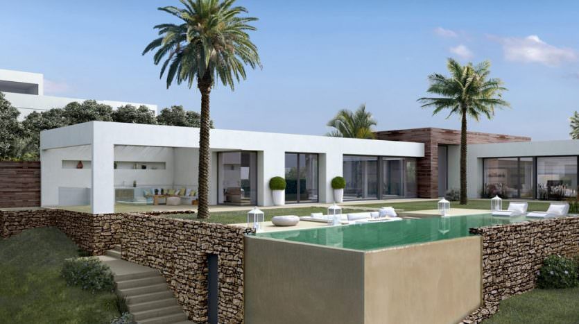 Modern villa with panoramic sea views